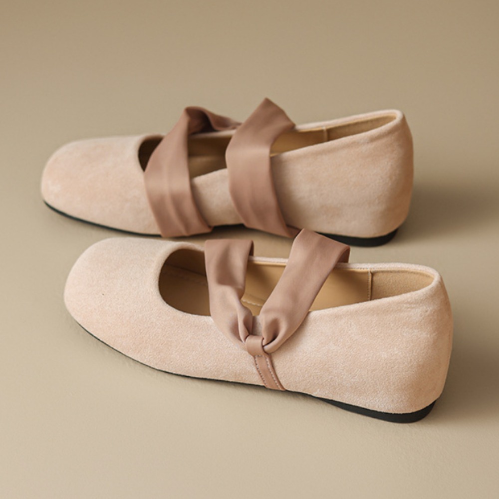 Ballet Flat Women - أحذية ماري جين نسائية مسطحة وردية
