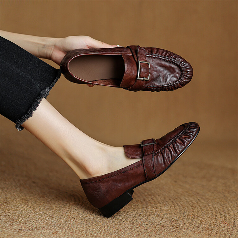 Women'S Shoes Everyday - أحذية بدون كعب من الجلد الطبيعي
