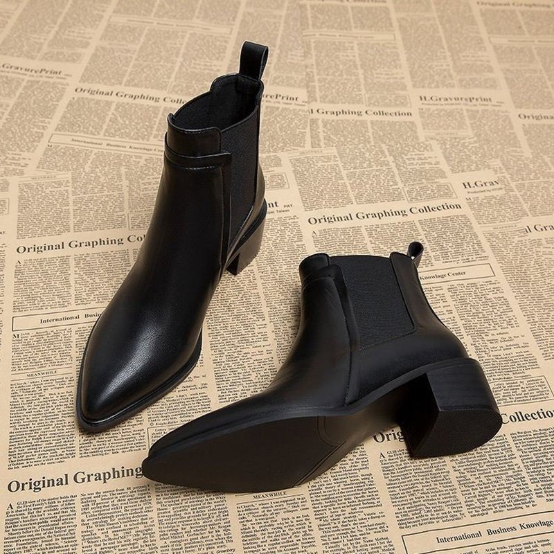 Women'S Shoes Chelsea - أحذية تشيلسي نسائية شتوية مبطنة بالفرو،