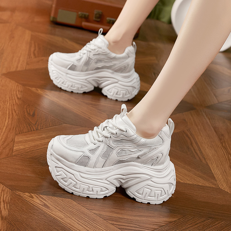 Platform Sneakers Chunky - أحذية رياضية نسائية أنيقة بنعل سميك،