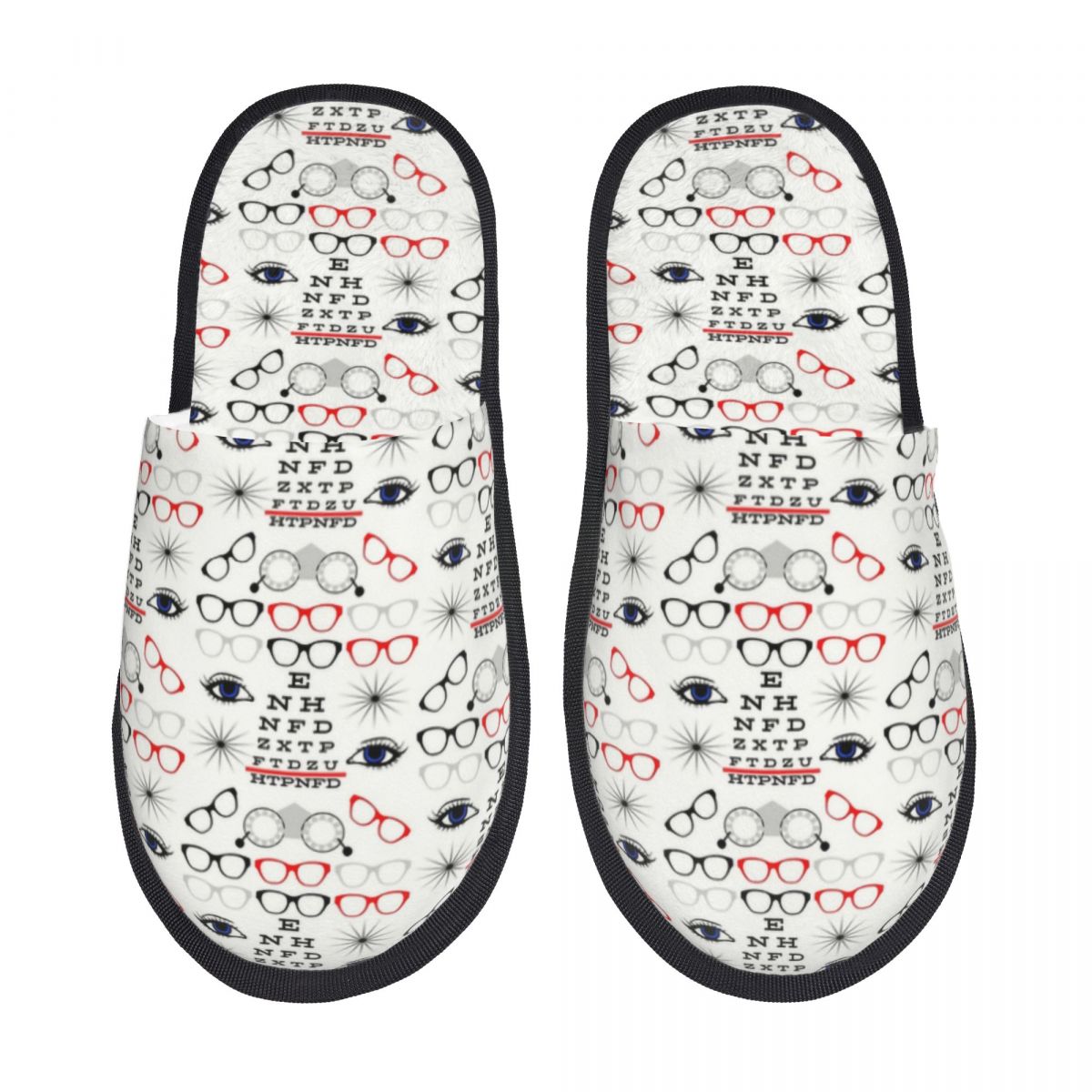 Shoes Women Chart - شباشب منزلية مخصصة مضحكة بتصميم مخطط