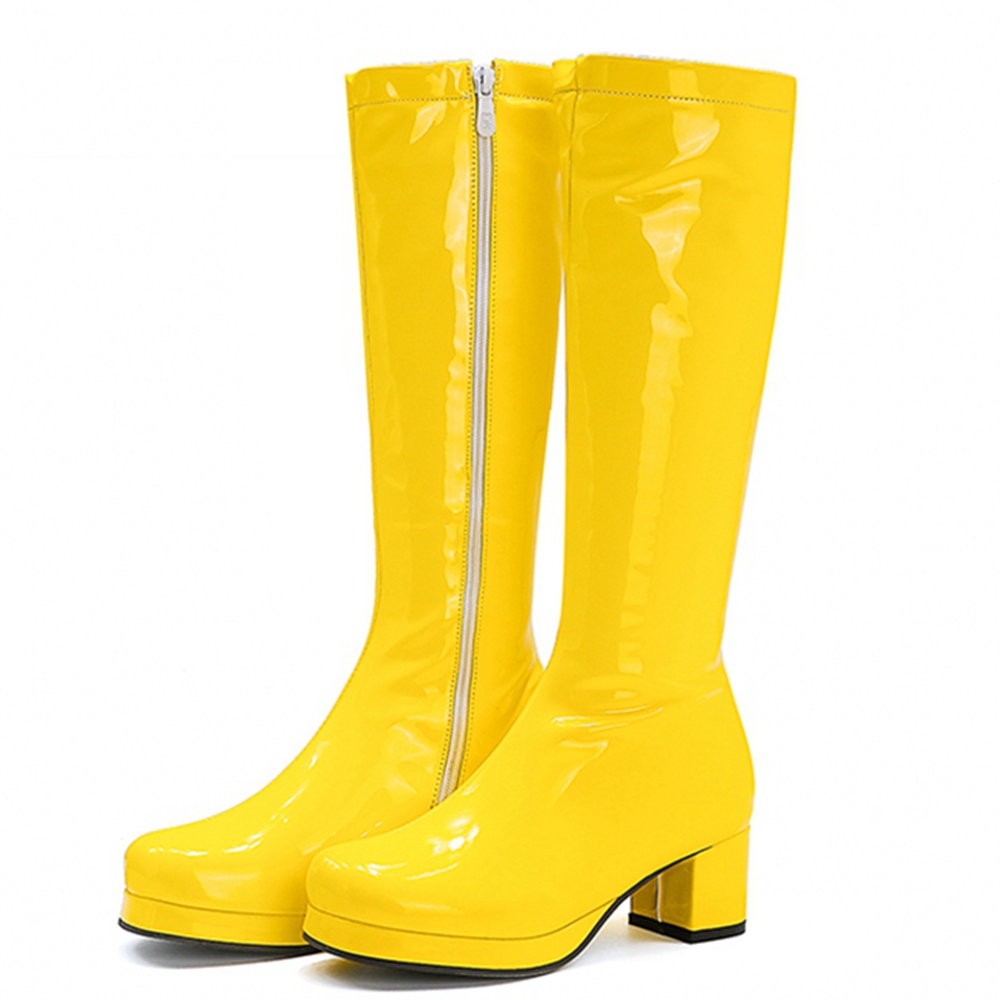 Women'S Shoes Yellow - حذاء بوت بو عالي الركبة من