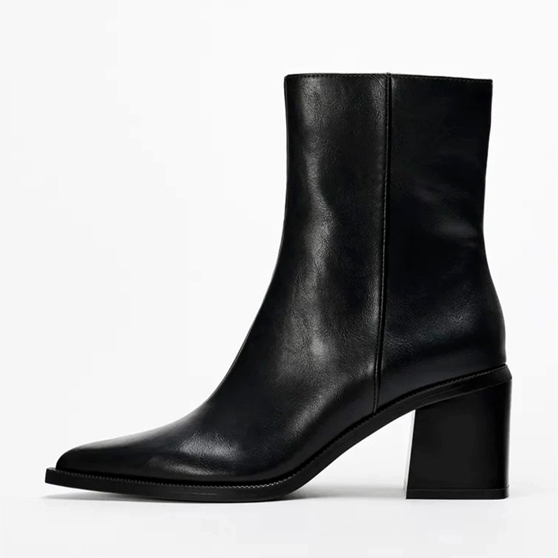 كعب مكتنز جلد ناعم تشيلسي أحذي - مراجعة Women'S Shoes Chelsea وسعره