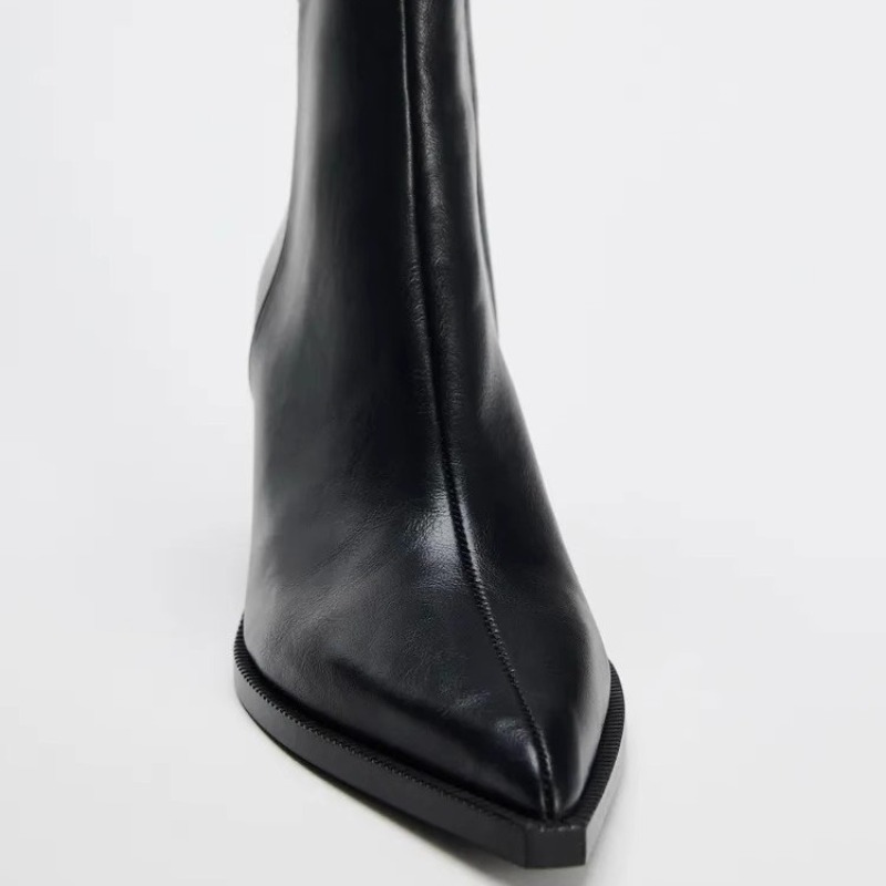 كعب مكتنز جلد ناعم تشيلسي أحذي - مراجعة Women'S Shoes Chelsea وسعره