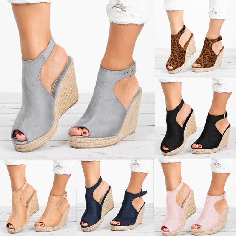 صنادل بكعب للنساء صيف 2025 أحذ - مراجعة Espadrille Wedge Shoes وسعره