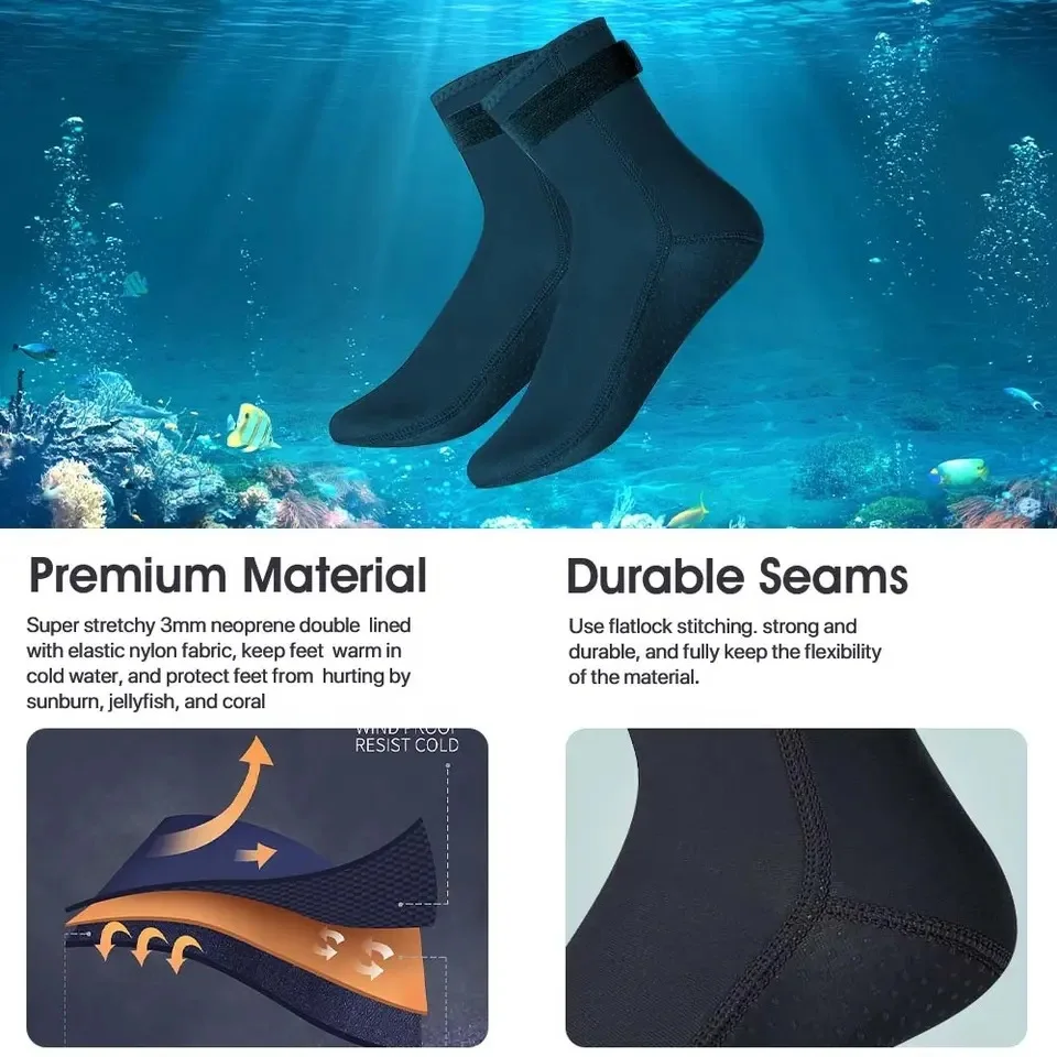 النيوبرين جوارب الغوص 3 مللي م - مراجعة Women'S Shoes For Neuropathy وسعره