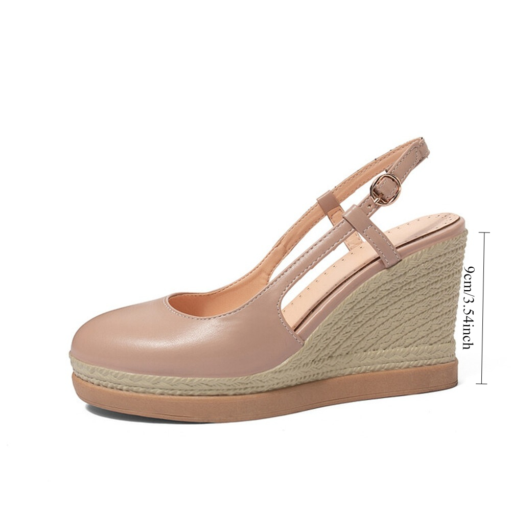 صنادل نسائية ذات كعب عريض بحزا - مراجعة Espadrille Wedge Shoes وسعره