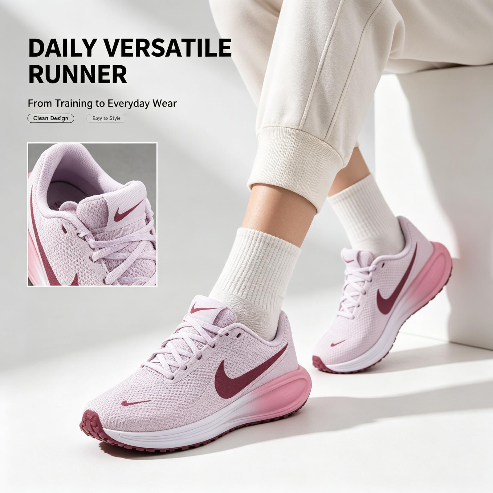 حذاء الجري الوردي للنساء من نا - مراجعة Women Shoes Zoom وسعره