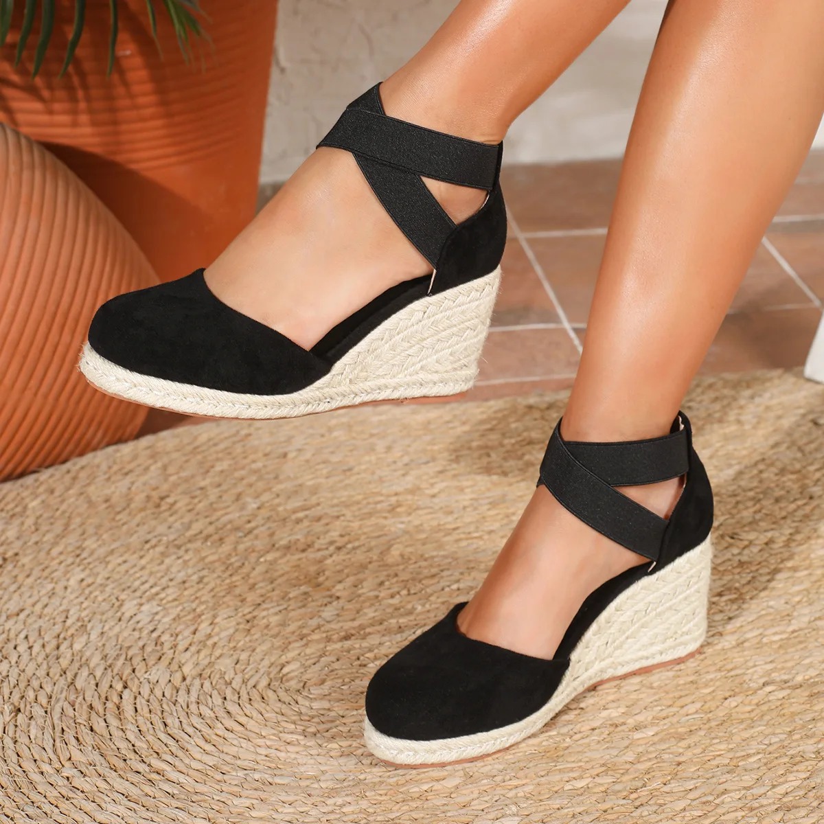 صنادل إسبادريل نسائية بكعب ويد - مراجعة Espadrille Wedge Shoes وسعره