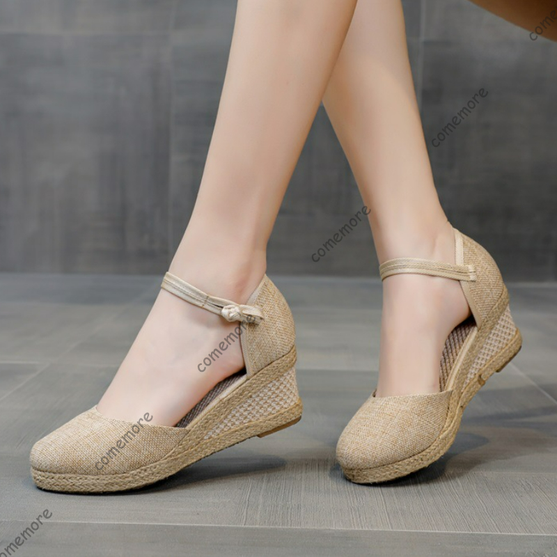 Comemore الصنادل أحذية عالية ا - مراجعة Espadrille Wedge Shoes وسعره
