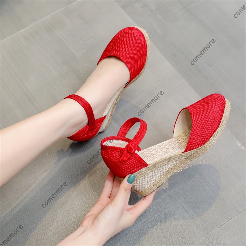 Comemore الصنادل أحذية عالية ا - مراجعة Espadrille Wedge Shoes وسعره
