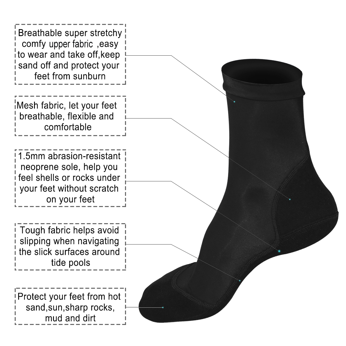 النيوبرين زعانف الجوارب للرمال - مراجعة Women'S Shoes For Neuropathy وسعره