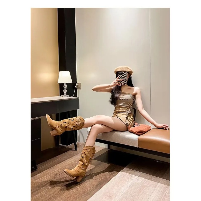 حذاء رعاة البقر بكعب مكتنز للن - مراجعة Women'S Shoes Vegan وسعره