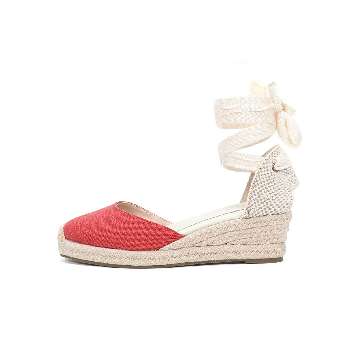 صنادل نسائية بكعب ويدج مع أربط - مراجعة Espadrille Wedge Shoes وسعره