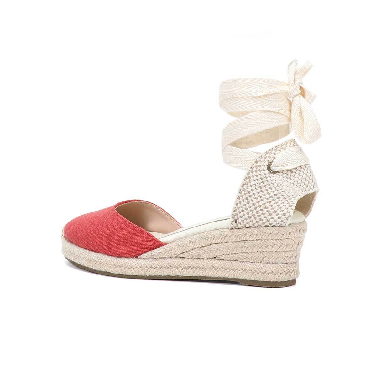 صنادل نسائية بكعب ويدج مع أربط - مراجعة Espadrille Wedge Shoes وسعره
