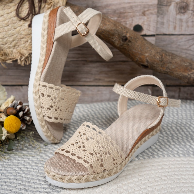 صنادل نسائية بكعب ويدج من الدا - مراجعة Espadrille Wedge Shoes وسعره
