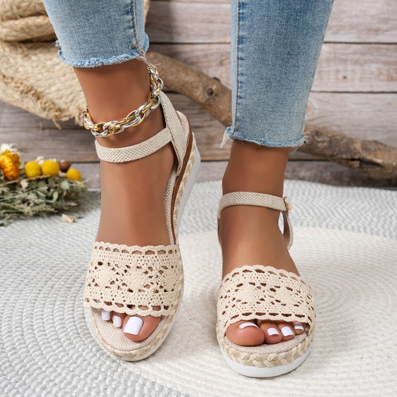 صنادل نسائية بكعب ويدج من الدا - مراجعة Espadrille Wedge Shoes وسعره