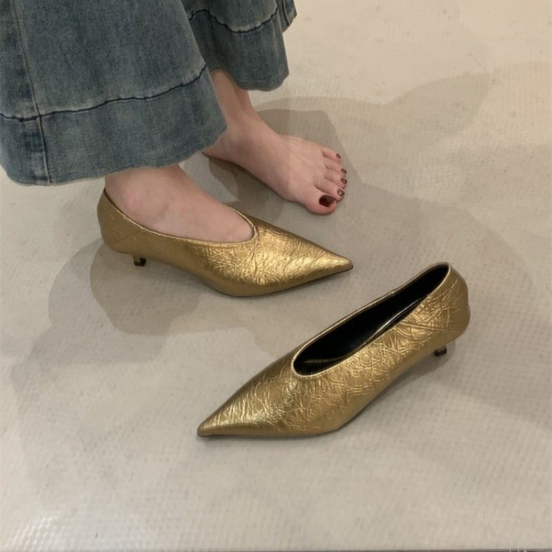 2025 خريف جديد ركاب الرياح كعب - مراجعة Pointed Toe Flat وسعره