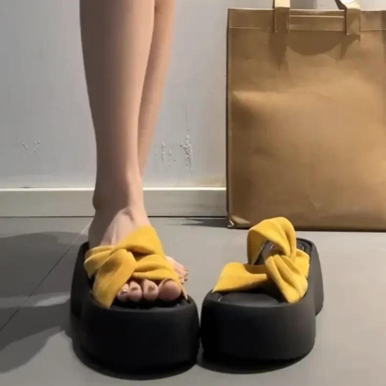 صنادل نسائية صيفية جديدة بتصمي - مراجعة Women'S Shoes Yellow وسعره