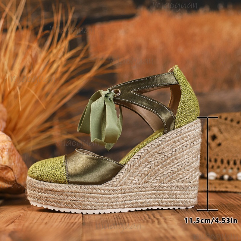 صنادل نسائية صيفية كاجوال مريح - مراجعة Espadrille Wedge Shoes وسعره