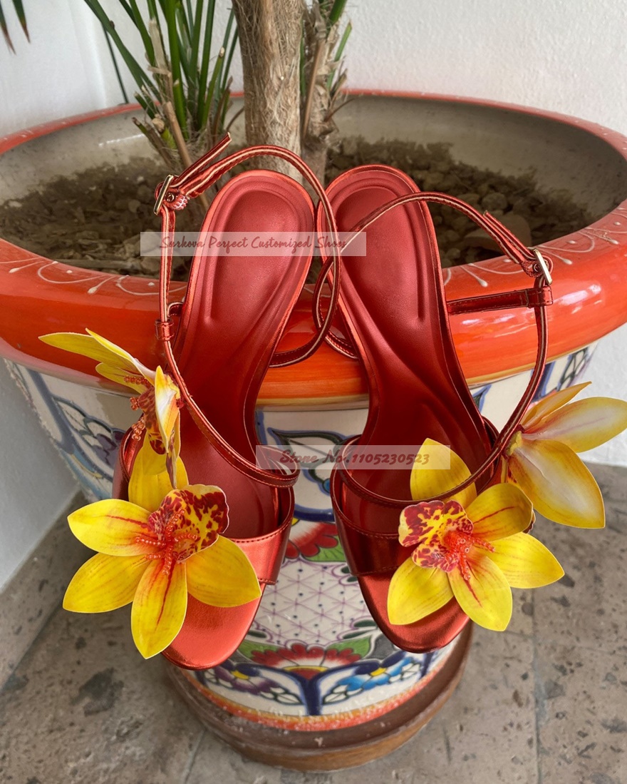 صنادل بكعب عالٍ معدنية غير لام - مراجعة Women'S Shoes Yellow وسعره