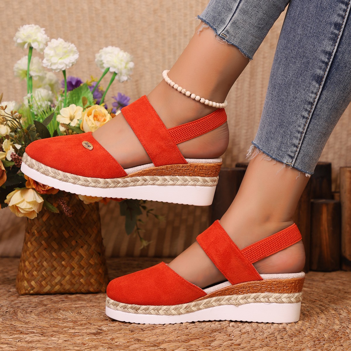 النساء مغلق تو صندل خشبي المرأ - مراجعة Espadrille Wedge Shoes وسعره