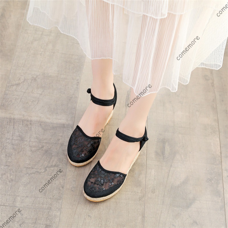 صنادل نسائية بكعب إسبادريل من  - مراجعة Espadrille Wedge Shoes وسعره