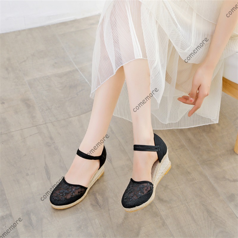 صنادل نسائية بكعب إسبادريل من  - مراجعة Espadrille Wedge Shoes وسعره