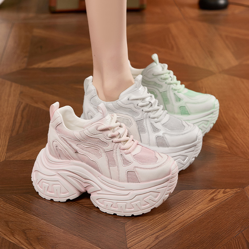 أحذية رياضية نسائية أنيقة بنعل - مراجعة Platform Sneakers Chunky وسعره