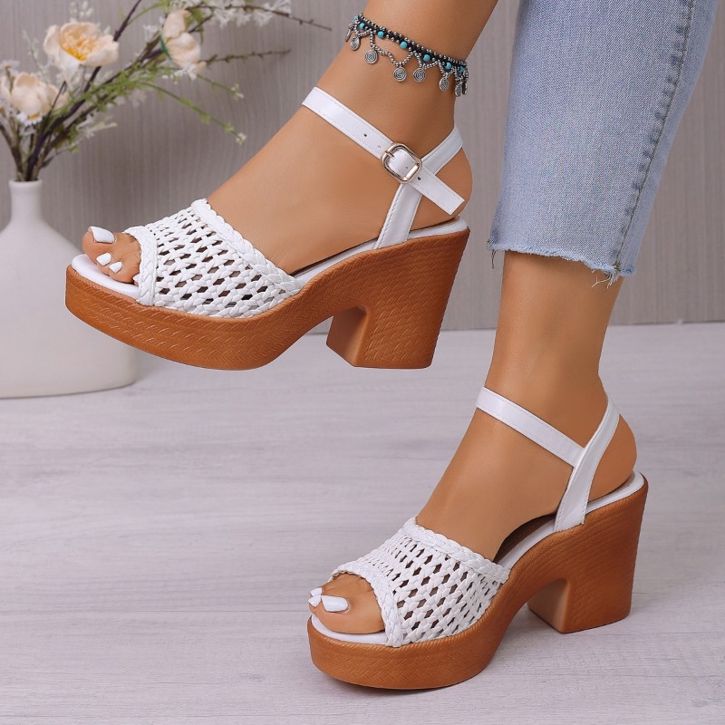 أنيقة المرأة مضفر صندل كعب عال - مراجعة Platform Sneakers Chunky وسعره