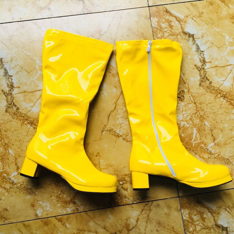 حذاء بوت بو عالي الركبة من REA - مراجعة Women'S Shoes Yellow وسعره